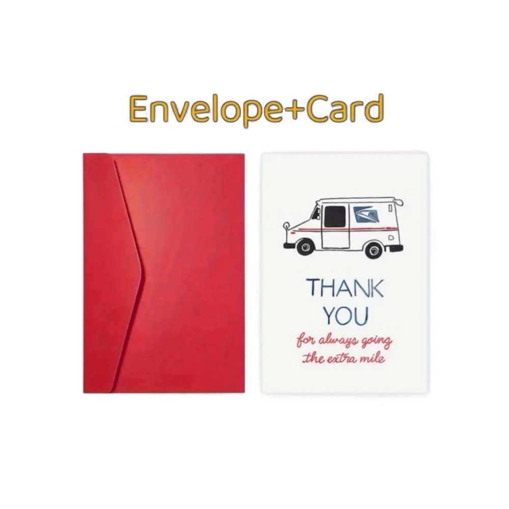 USPS Postal Worker Thank You Card with Red Envelope NEW - Picture 2 of 10